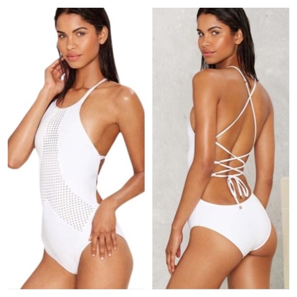 HP🎉Vitamin A Rayna high neck criss-cross 1-piece - Picture 2 of 7